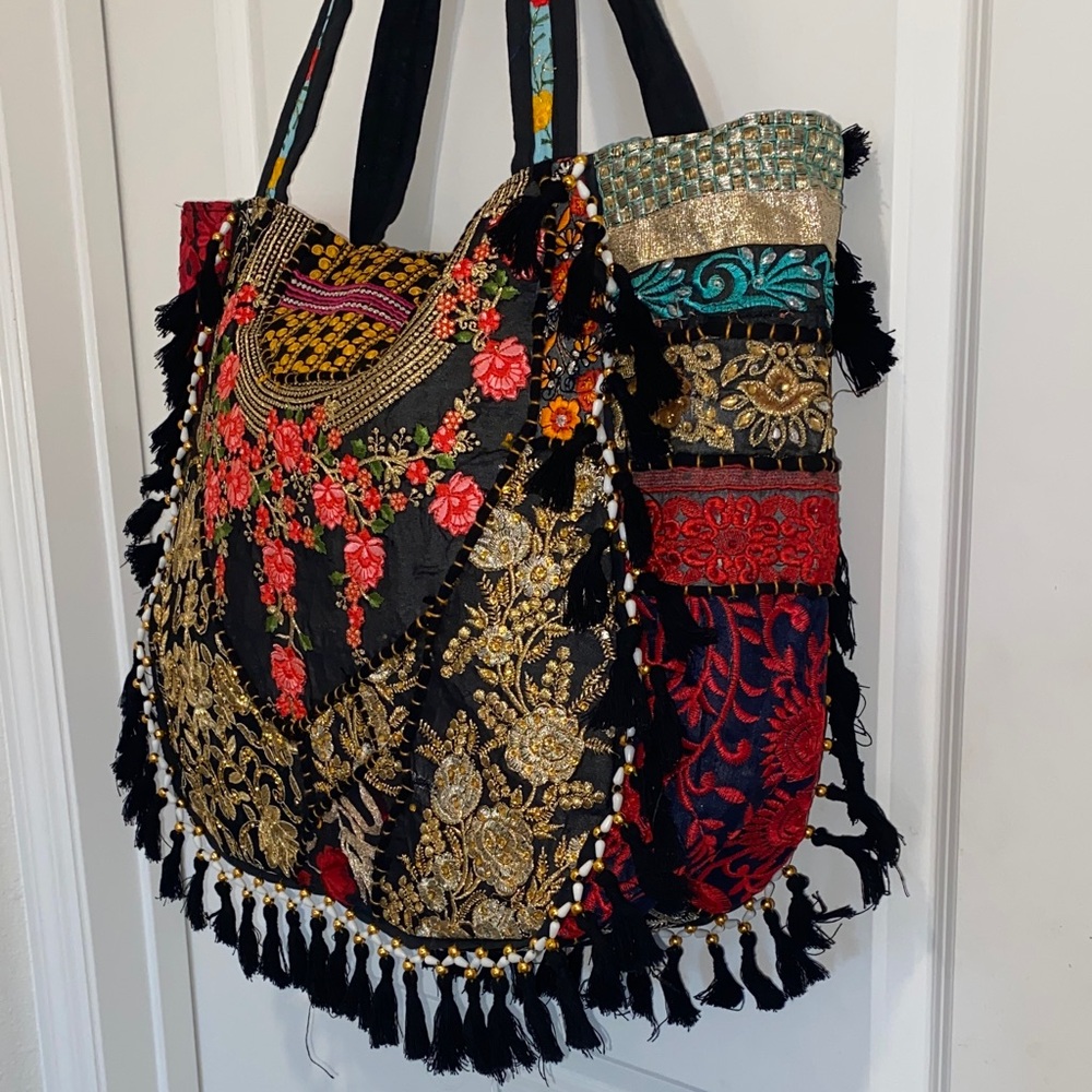 Multicolor Bohemian Patchwork Tote Bag - image 8